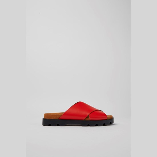 Sandales Plates Camper Brutus Femme Rouge | IJ9017824