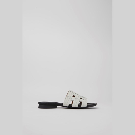 Sandales Plates Camper Casi Myra Femme Blanche | HS9012453