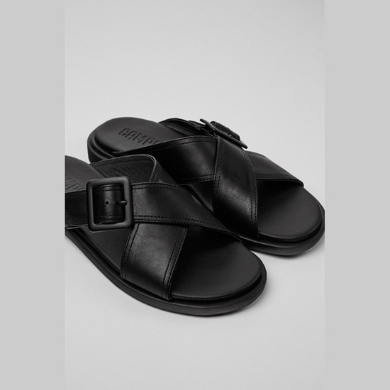 Sandales Plates Camper Edy Femme Noir | ES9480651